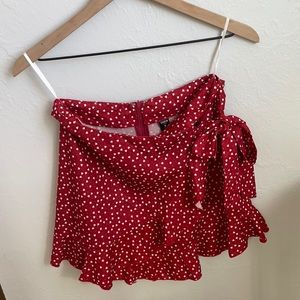 Cute red heart mini skirt